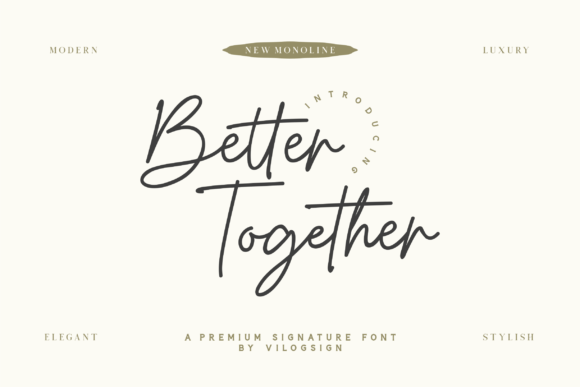 Better Together: A Modern Monoline Script Font for Versatile Design