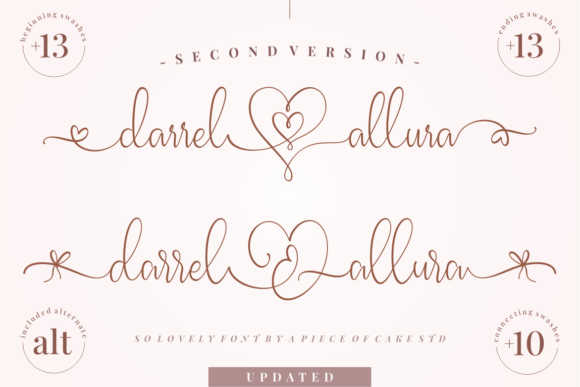 Darrel Allura Second: A Magical Script Font for Creative Expression