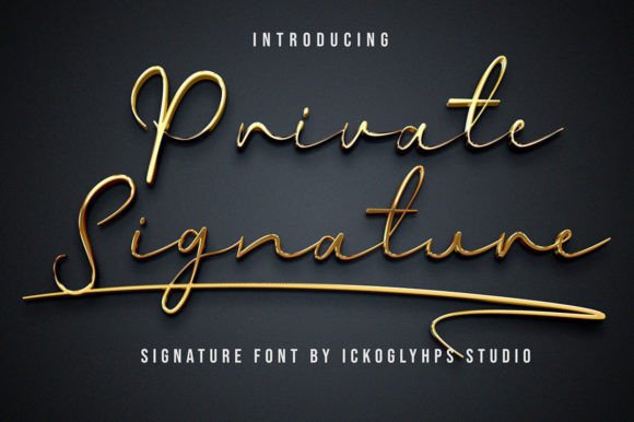 Private Signature: A Handwritten Font for Creative Expression