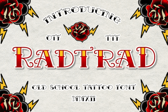 Radtrad Vintage Tattoo Font: A Bold Choice for Timeless Design