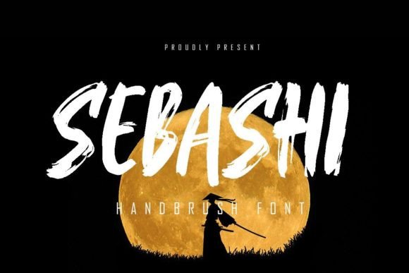 Sebashi: A Textured Brush Display Font for Creative Expression